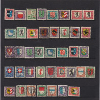 40  Timbres   Neufs *  Et Oblitérés Suisse Helvetia   Pro Juventute Différentes Années  Armoirie  Schweiz - Used Stamps