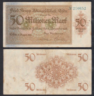 50 Millionen Mark 1923 Notgeld Gutschein Krupp Essen   (32804 - Other & Unclassified