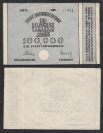 Kaiserslautern Stadt 100.000 Mark 1923 Notgeld   (32806 - Autres & Non Classés