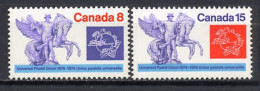 Canada 1974 UPU Centenary, Set Of 2 MNH - U.P.U.