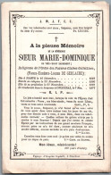 Bidprentje Namen - De Gerlache Marie Eugénie Louise (1842-1877) Zuster Marie Dominique - Devotion Images