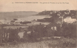 P5-22- TRESTAOU En PERROS-GUIREC - Vue Générale De Trestaou Et Au Loin L'Ile Tomé - Perros-Guirec