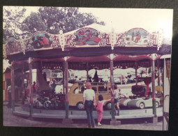 Photo Vintage Manège  Fête Foraine Moto Voiture - Professions