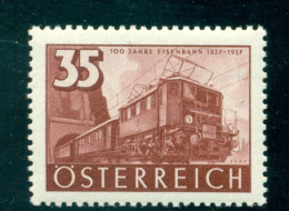 1937 Locomotive,Electric Bo-BoTrain,Railway Centenary,Austria,648,MNH - Trains