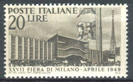 REPUBBLICA 1949 27° FIERA DI MILANO ** MNH - 1946-60: Nieuw/plakker