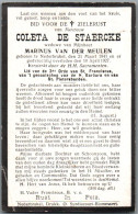 Bidprentje Nederbrakel - De Staercke Coleta (1841-1927) Hoekplooi - Devotieprenten