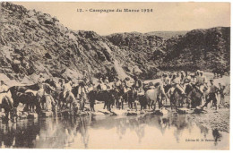 MILITARIA AFRIQUE DU NORD LEGION ETRANGERE CAMPAGNE DU MAROC 1925 - LES CAVALIERS AU POINT D'EAU - Altre Guerre