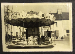 Photo  Ancienne Manège Fête Foraine Photo Recoller Sur Carton - Métiers