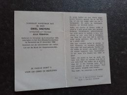 Emiel Sneyers ° Vorselaar 1905 + Herentals 1988 X Julia Verheyen - Obituary Notices