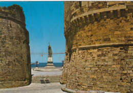 CARTOLINA  C18 OTRANTO,LECCE,TARANTO,PUGLIA-LE DUE TORRI-STORIA,MEMORIA,CULTURA,RELIGIONE,BELLA ITALIA,VIAGGIATA 1979 - Lecce