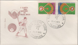 ITALIA - ITALIE - ITALY - 1973 - 1ª Coppa Intercontinentale Di Baseball - FDC Roma - FDC