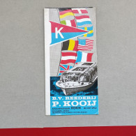 REEDERIJ  P. KOOIJ - Shipping Companies, AMSTERDAM - NETHERLANDS, Vintage Prospect, Guide, (pro5) - Dépliants Turistici