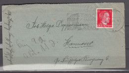 DR 1944,Mi. 827 Auf Brief Mit Werbestempel Danzig 500 Jahre Danziger Kran Nach Hannover(D3821) - Lettres & Documents