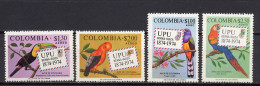 Colombia 1974 UPU Centenary, Birds Set Of 4 MNH - U.P.U.
