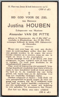 Bidprentje Nieuwmunster - Houben Justina (1867-1936) - Andachtsbilder