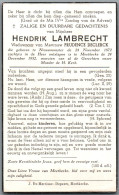 Bidprentje Nieuwmunster - Lambrecht Hendrik (1872-1952) - Devotieprenten