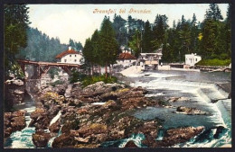 OBERÖSTERREICH GMUNDEN TRAUNFALL BEI GMUNDEN PHOTOCHROMIE ABSTEMPELUNG BRANDT 1906 - Gmunden