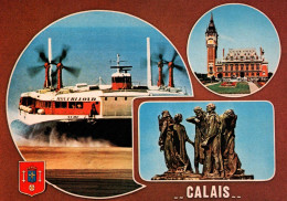 RECTO/VERSO - CPSM - OVERCRAFT OVERLLOYD A CALAIS - LES BOURGEOIS DE CALAIS PAR RODIN - Autres & Non Classés