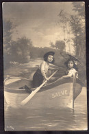 Italy - 1909 - Bambini - Due Ragazze Su Una Barca - Portraits