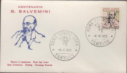 ITALIA - ITALIE - ITALY - 1973 - Centenario Della Nascita Di Gaetano Salvemini - FDC - FDC