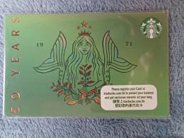 GIFT CARD - STARBUCKS - HONG KONG - 6188 - 50 YEARS SIREN - Tarjetas De Regalo