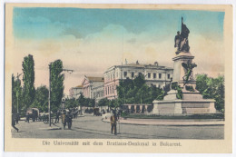 RO 95 - 14326 BUCURESTI, Bratianu Statue, Market, Romania - Old Postcard - Used - 1917 - Romania