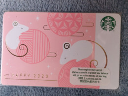 GIFT CARD - STARBUCKS - HONG KONG - 6175 - YEAR OF THE RAT - ZODIAC - HOROSCOPE - Tarjetas De Regalo