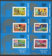 Comoro Islands - Comores 1976 UPU Centenary, Zeppelin, Aviation, Concorde Set Of 6 S/s Imperf. MNH -scarce- - U.P.U.