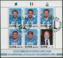 Korea (Nord) 1992 Fußball: Italienischer Meister 3327/32 K Gestempelt (C30485) - Corea Del Norte