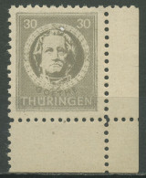 SBZ Thüringen 1945 Freimarke Vollgummi 99 AX Ap2 Ecke 4 Postfrisch - Other & Unclassified