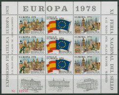 Spanien 1978 Europa CEPT Vignette Kleinbogen Postfrisch (C93463) - Blocs & Feuillets