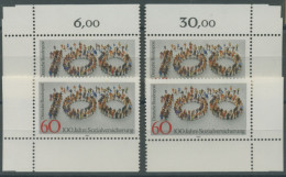 Bund 1981100 Jahre Sozialversicherung 1116 Alle 4 Ecken Postfrisch (E123) - Unused Stamps