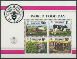 Tansania 1982 Welternährungstag Landwirtschaft Mais Block 30 Postfrisch (C23544) - Tanzania (1964-...)