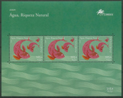 Portugal 2001 Europa CEPT Lebensspender Wasser Block 168 Postfrisch (C91171) - Hojas Bloque