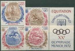 Monaco 1972 Olympia München Sommerspiele Teils Mit Zierfeld 1045/48 Postfrisch - Nuovi