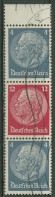 Deutsches Reich Zusammendrucke 1937/39 Hindenburg S 164 OR Gestempelt - Se-Tenant