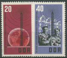 DDR 1965 Radio Rundfunk Der DDR Sendemasten 1111/12 Postfrisch - Ungebraucht