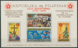 Philippinen 1976 200 J. Unabhängigkeit Der USA Block 9 B Postfrisch (C98106) - Philippinen