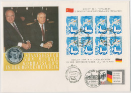 Bund 1989 Treffen Von M.Gorbatschow & Helmut Kohl Numisbrief Mit Medaille (N577) - Gedenkmünzen