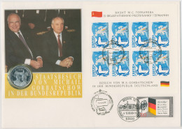 Bund 1989 Treffen Von M.Gorbatschow & Helmut Kohl Numisbrief Mit Medaille (N577) - Commemorations