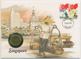 Singapur 1988 Markthändler Numisbrief 1 Dollar (N534) - Singapore