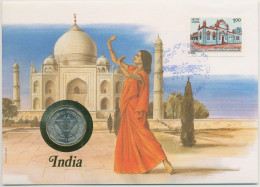 Indien 1988 Moschee Tänzerin Numisbrief 10 Paise (N531) - India