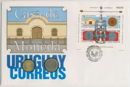 Uruguay 1994 Münzhaus Numisbrief 1+10 Peso (N588) - Uruguay