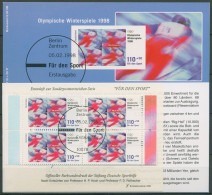 Bund Sporthilfe 1998 Markenheftchen Olympia OMH 7 (1969) Gestempelt (C99105) - Otros & Sin Clasificación