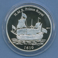 Togo 1000 Francs 2011 Segelschiff Prince Royal, Silber, PP In Kapsel (m4760) - Togo