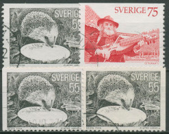 Schweden 1975 Natur Kunst Igel Musikant 923/24 Gestempelt - Oblitérés