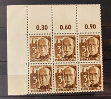 Rheinland-Pfalz - 1947 - Michel Nr. 2 P OR Bogenteil - Postfrisch - Renania-Palatinado