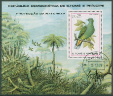 Sao Tomé Und Príncipe 1979 Vogel Grüntaube Block 39 Gestempelt (C62536) - Sao Tome And Principe