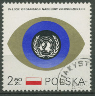 Polen 1970 25 Jahre Vereinte Nationen UNO 2028 Gestempelt - Used Stamps