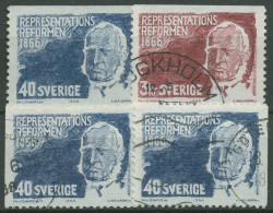 Schweden 1966 Verfassungsreform Louis De Geer 553/54 Gestempelt - Gebraucht